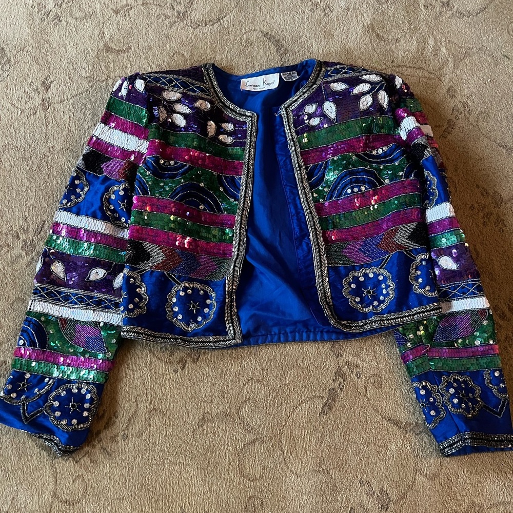 Laurence Kazar Multicolor Embellished Blazer